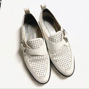 Michael Kors White studded Platform Loafer size 6